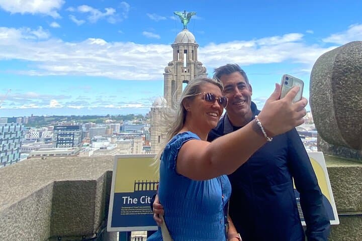 Enjoy amazing views up close to the Liver Birds
