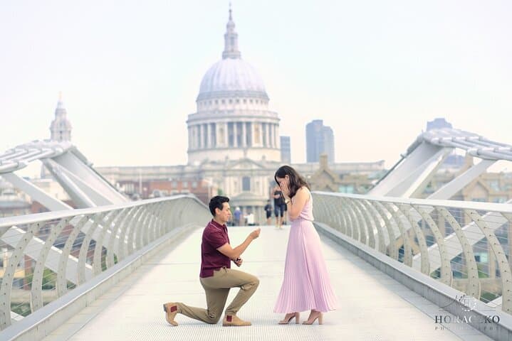 London Engagement / Secret Marriage Proposal near St Paul's Cathedral