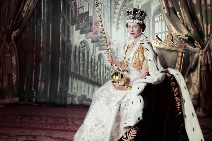 Queen Elizabeth on her Coronation Day