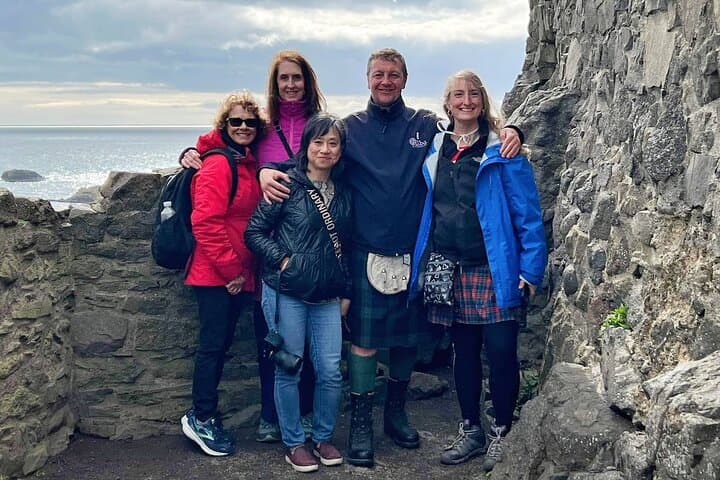 The gang at Dunure Castle