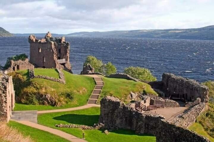 Explore the dramatic ruins of Urquhart Castle overlooking legendary Loch Ness.