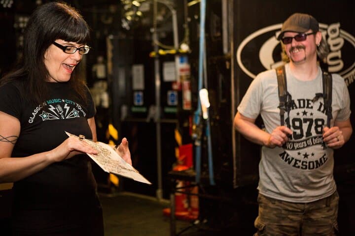 Tour guide Fiona shows her treasured Manic Street Preacher's set list