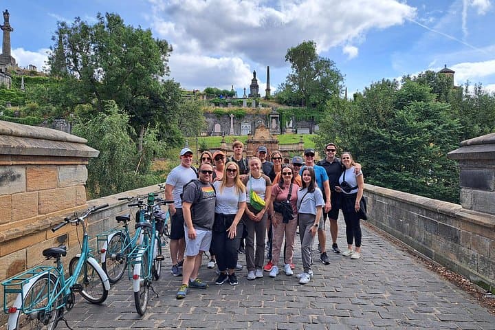 Group photo opp at the Glasgow Necropolis