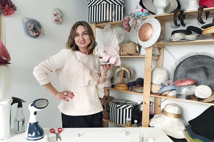 Your tutor and hat designer, Elena Shvab - founder of Elena Shvab Millinery, London