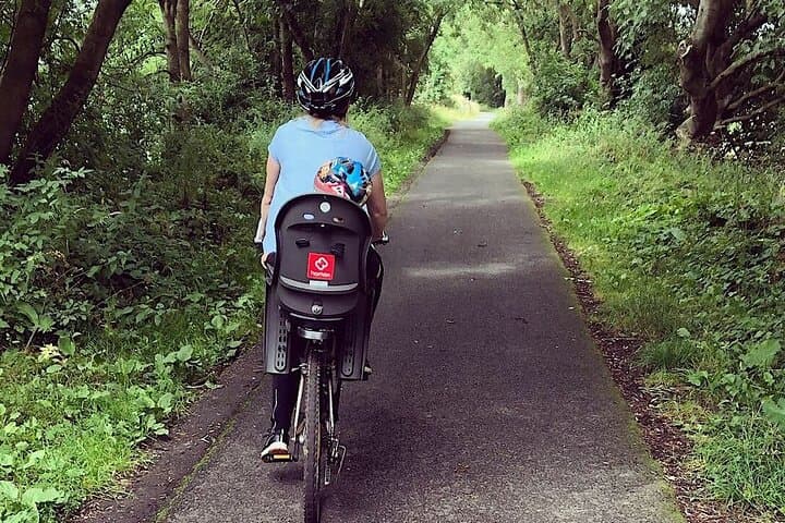 Taking the little one out.