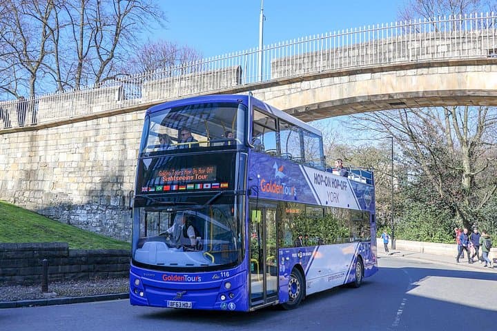 Golden Tours York Hop-on Hop-off Open Top Bus Tour with Audio Guide