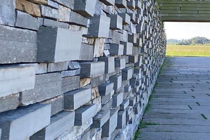 The Jacobite wall at Culloden Battlefield