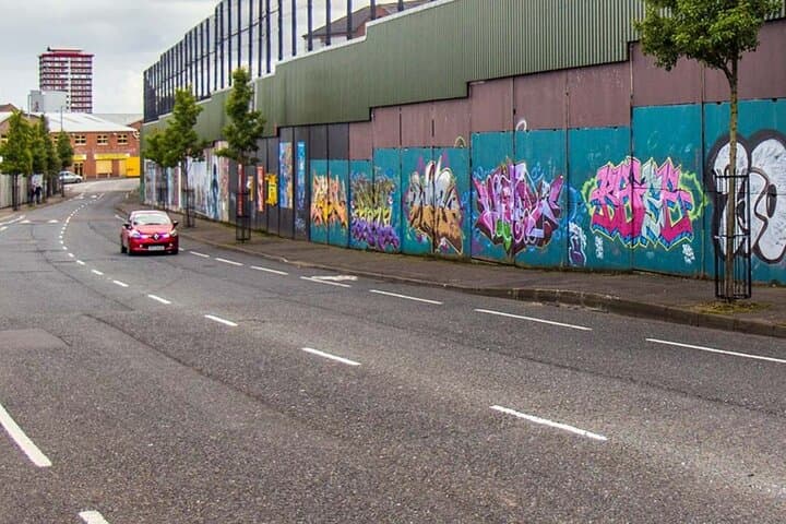 The peace lines or peace walls are a series of separation barriers in Northern Ireland that separate predominantly Irish republican or nationalist Catholic neighbourhoods from predominantly British lo