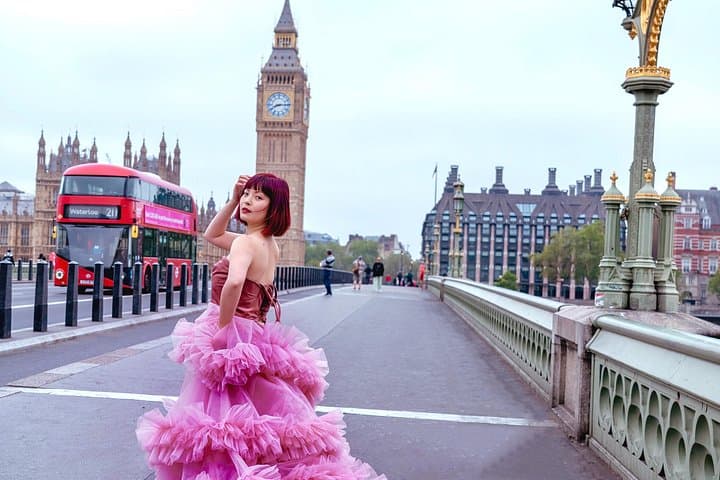 Luxury Pinky Dress Photoshoot in London Photographer