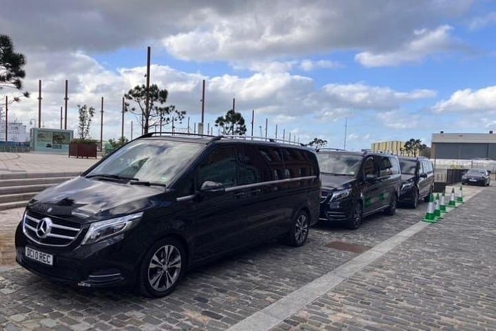 3 of our Mercedes V-Class at Titanic Belfast.