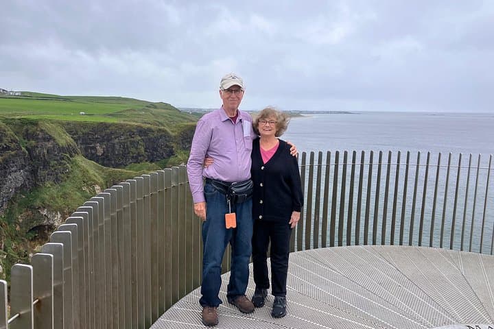 Our clients at Magheracross Viewpoint on The Causeway Coast.