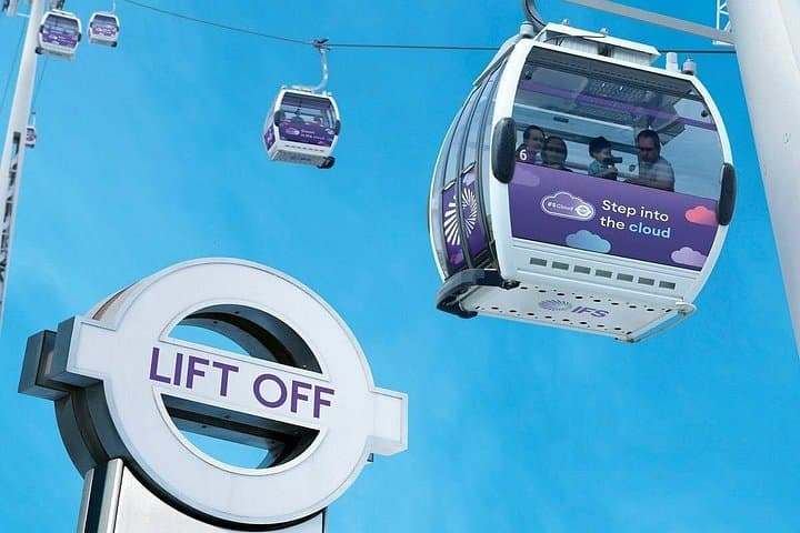 London: London Cable Car + Uber Boat One Way River Thames Cruise