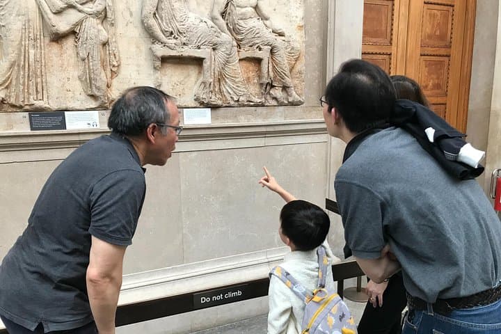 Discussing the Parthenon temple sculpture of Athena, Greek goddess of wisdom and warfare. The Apostle Paul must have seen this when he visited Athens in Acts 17.