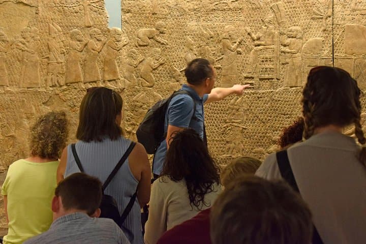Discussing Sennacherib, the most frequently-mentioned Assyrian king in the Bible, on his throne. He captured the city of Lachish before besieging King Hezekiah and Isaiah in Jerusalem.