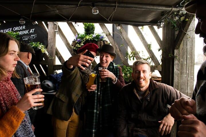 Enjoy a pint of beer by the river