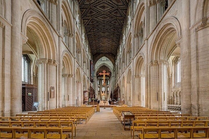 The nave of Peterborough Cathedral