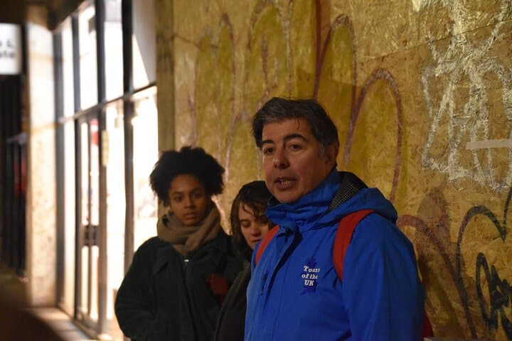 Our knowledgeable guide discussing details of the lives of the Women who were murdered by the most notorious serial killer in history!