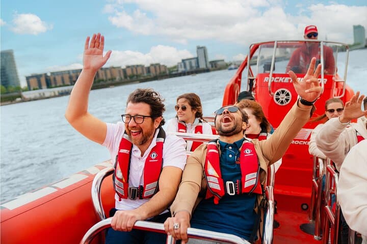Sit back and hold on tight as Thames Rockets blasts you through London at 35mph!