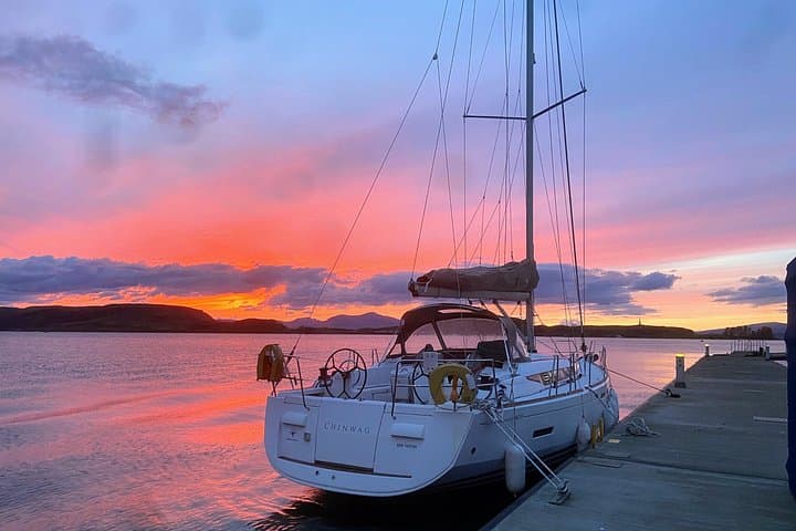 Sundown in Oban Marina