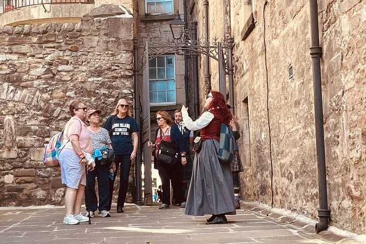 WTOT in action, Charlotte regaling a group of visitors