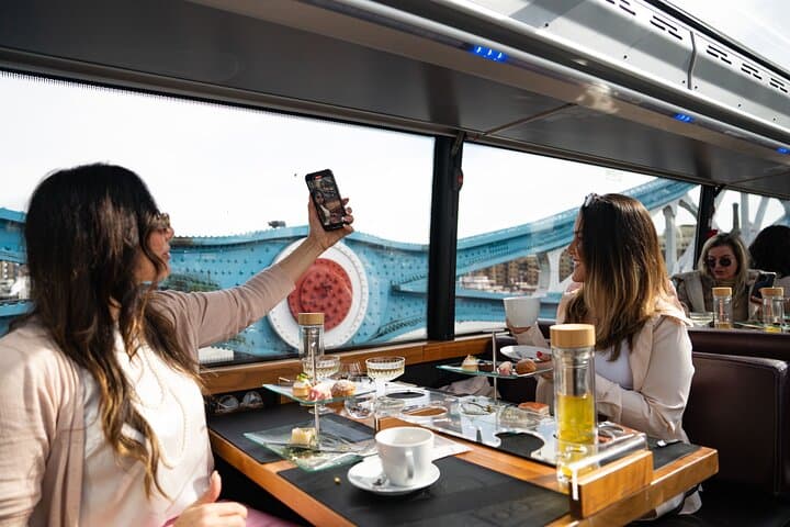 London Afternoon Tea Experience Aboard a Glass-Roofed Bus