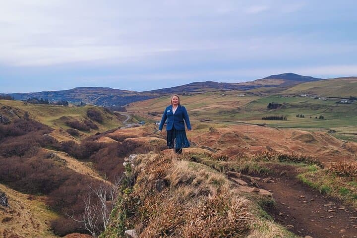 Emma at the top of Fairy Glen