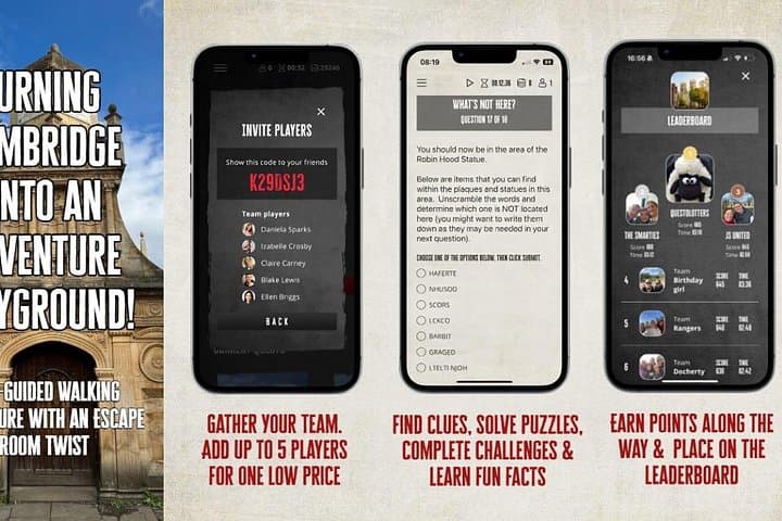 Cambridge Self Guided Treasure Hunt & Outdoor Exploration Game