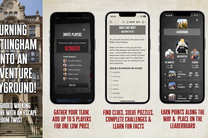 Nottingham Self Guided Treasure Hunt & Outdoor Exploration Game