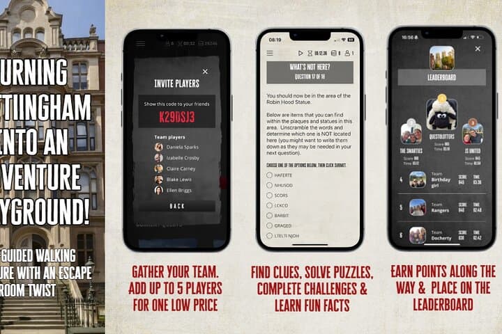 Nottingham Self Guided Treasure Hunt & City Exploration Game