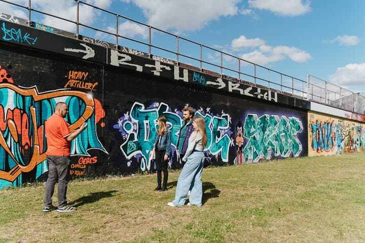 Allen Garden features the work of numerous Graffiti writers - artists who only paint letters - but as you will see they are very hard, almost impossible to read. We'll help you out!