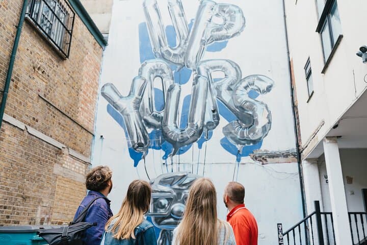 Admiring street art on Henage street by FanakaPan Famous for his silver, helium balloons he takes this animated classic and gives it a twist.