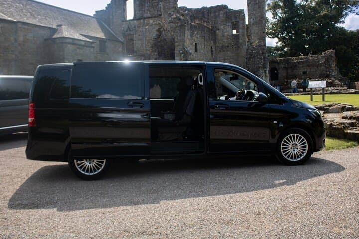 Our vehicles are fully air-conditioned, with ​spacious comfortable leather seats, suiting up to 8 ​passengers with a sleek, modern interior design.