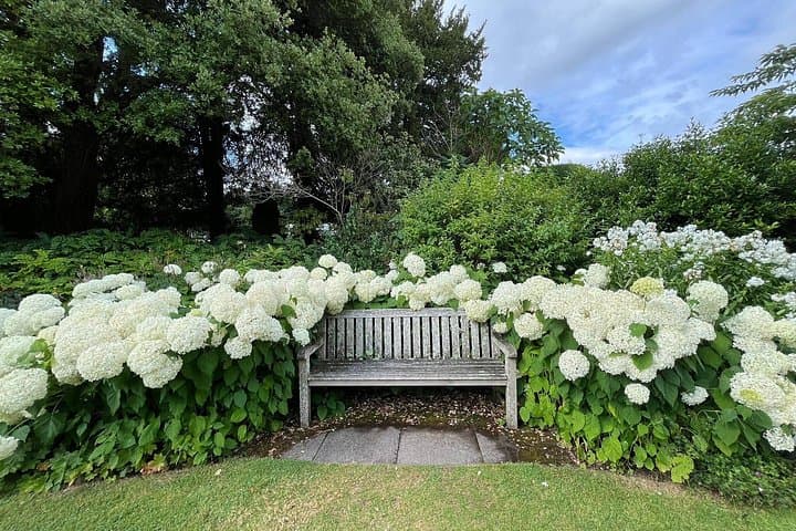 Blooming floral garden at Highclere Castle