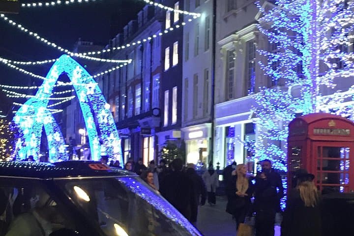 London Christmas Lights Private Black Cab Tour with Hotel Pick Up