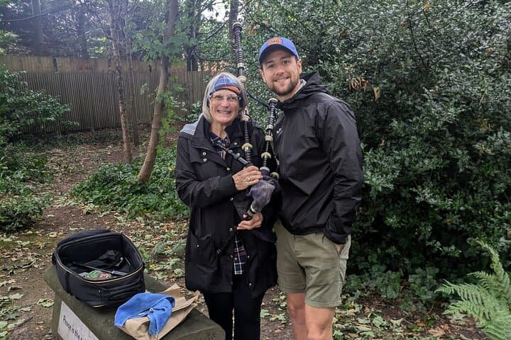 First time taking somebody on tour who brought their bagpipes to play at Strawberry Field!