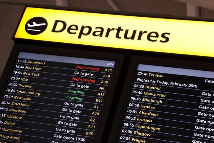 Heathrow Airport Departures