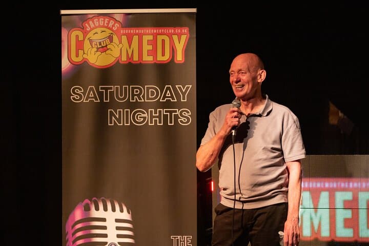 Tim Clarke - A very very funny man indeed. Here he is at Bournemouth’s only weekly Saturday night comedy show