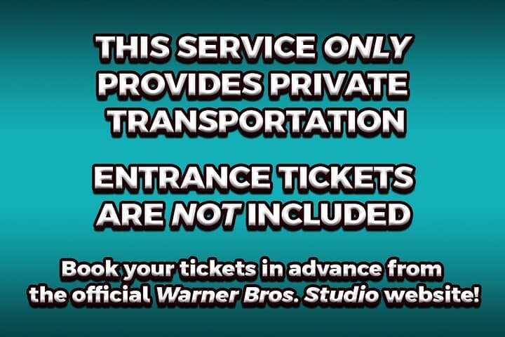 Central London to Warner Bros. Studios Private Transfer Only
