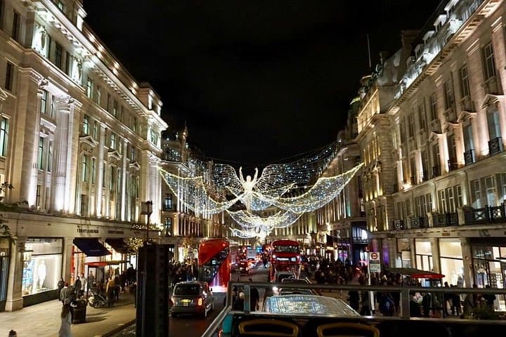 London Christmas Lights Open-Top Bus Tour with live guide
