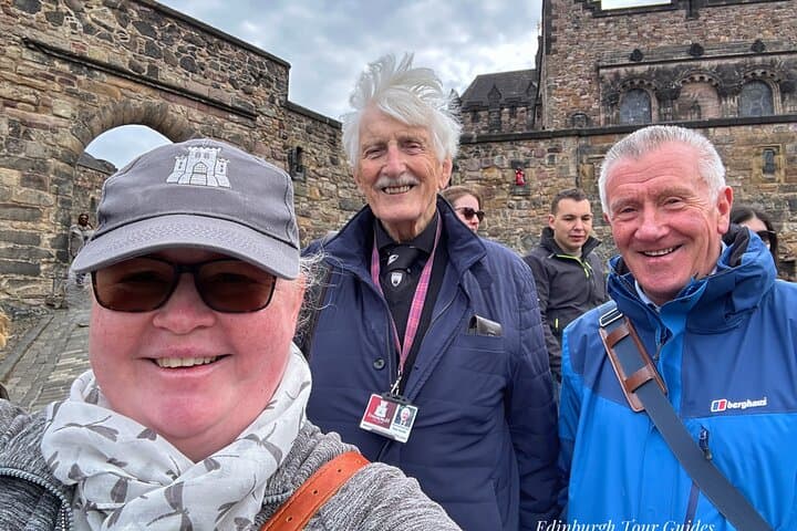 A Gaggle of Guides at Edinburgh Castle, top of the Royal Mile, Edinburgh
