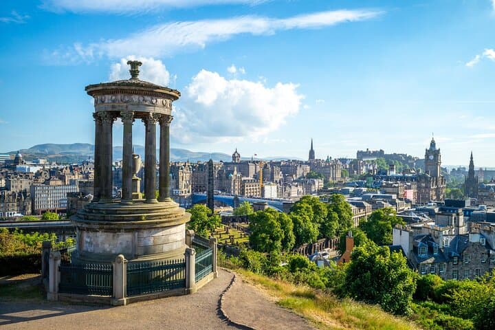 A view from a stop at Calton Hill