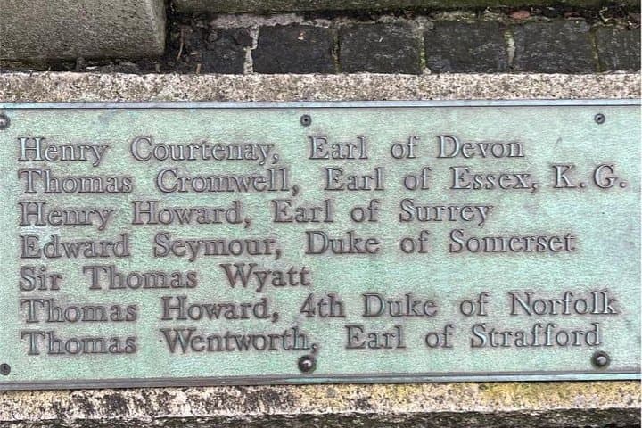 Part of the Tower Hill gallows memorial