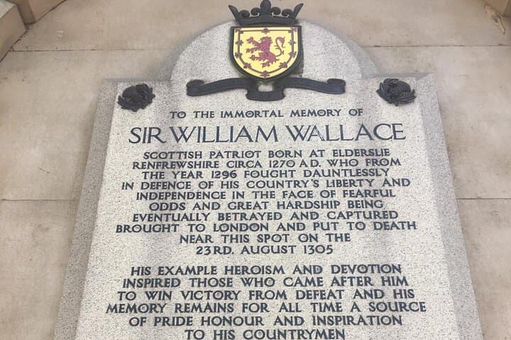 "Braveheart's Memorial at Smithfield Market where he was executed