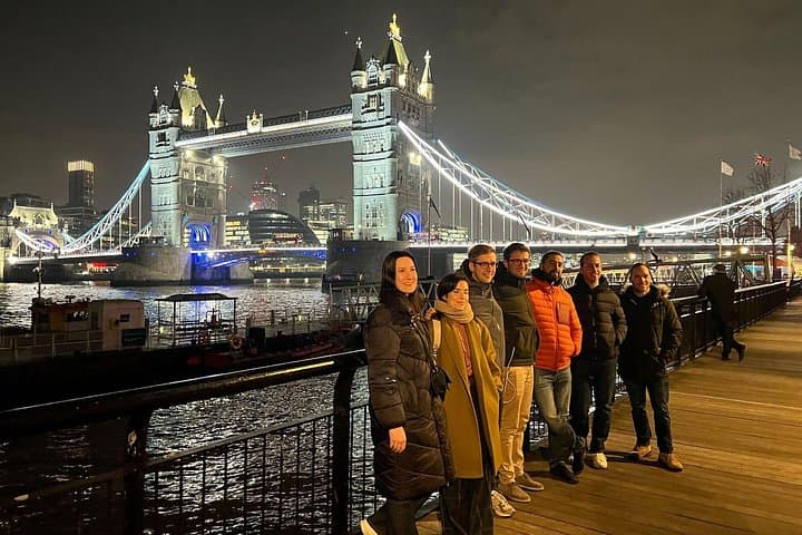 Our guests stopping for a photo op at Tower Bridge