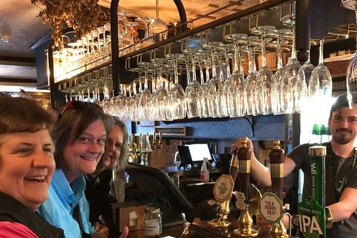 Ladies introducing themselves to the Barman in Borough market Pub