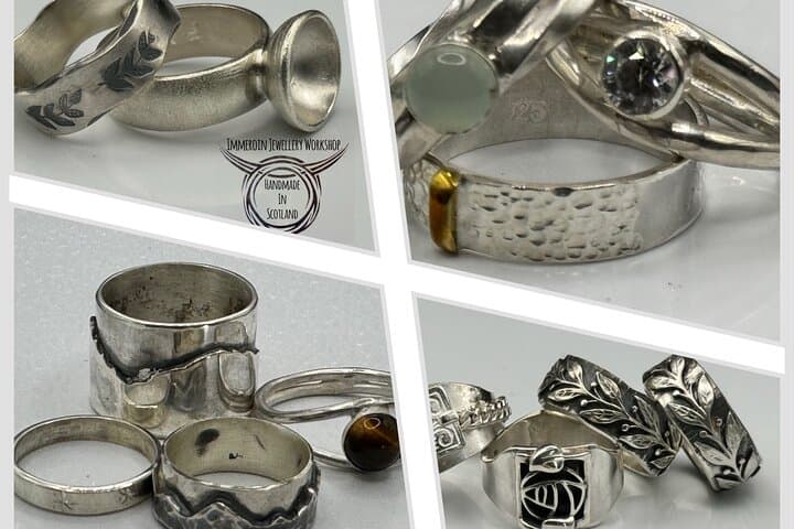 Rings made by guest attending the workshop.