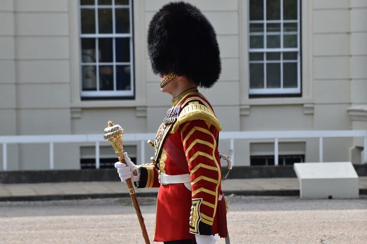 The Drum Major on Parade ready for the Changing of the Guard ceremony.
