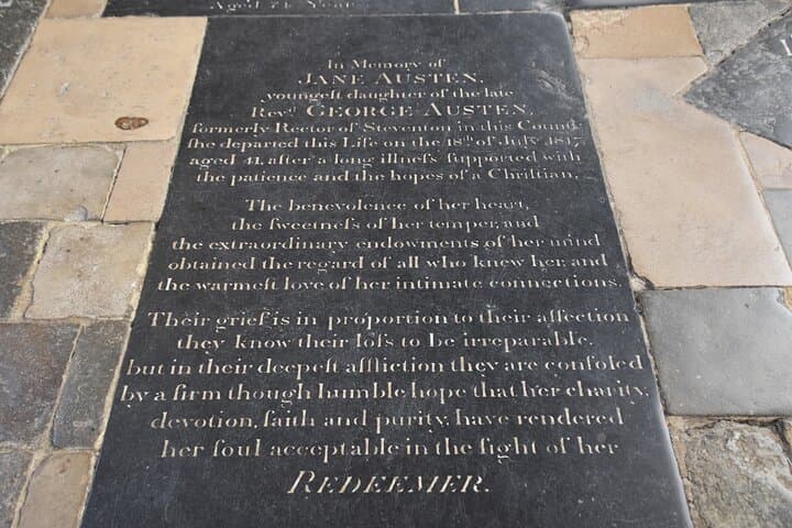 The memorial to Jane Austen