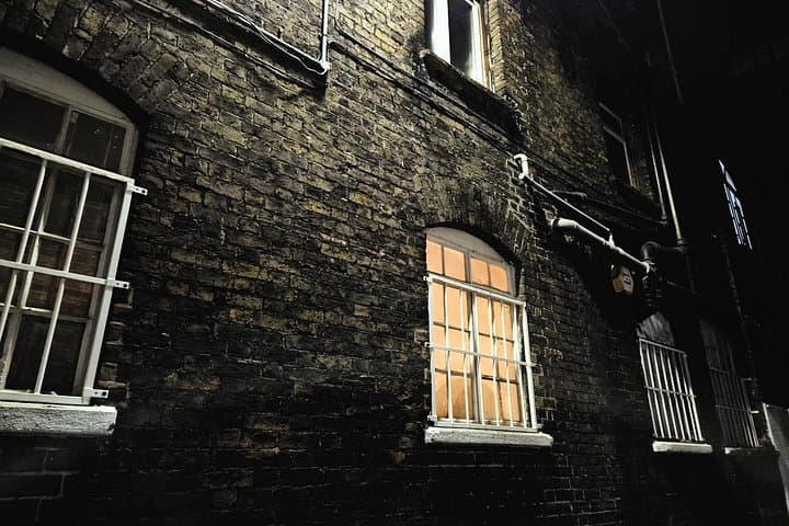 A light along a very grim street