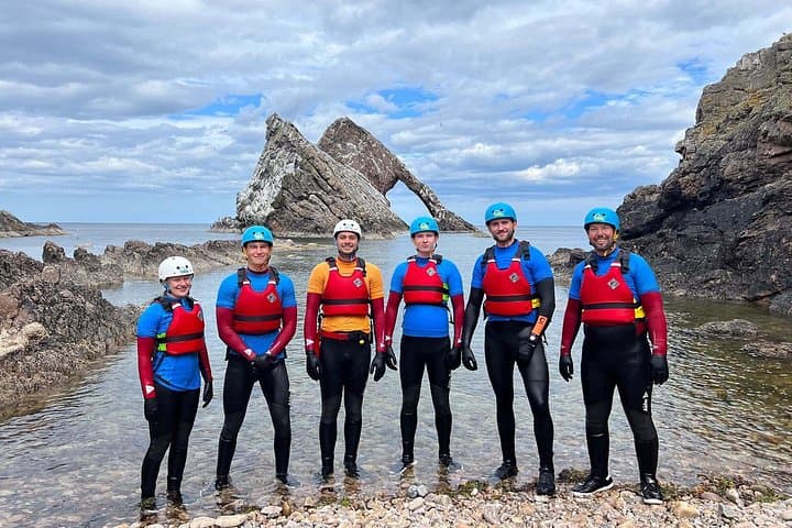 Coasteering Adventure at Portknockie and Bow Fiddle Rock